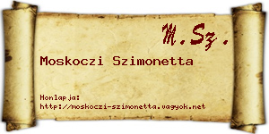 Moskoczi Szimonetta névjegykártya